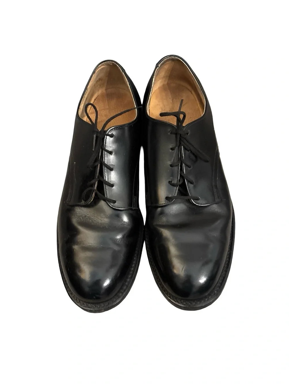 Bil trite Imperial Men’s Vintage Black Leather Derby Oxford Military Shoes Z 8.5